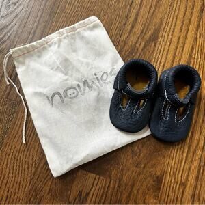 Nomies leather t-strap baby booties, NWT, navy blue size 1